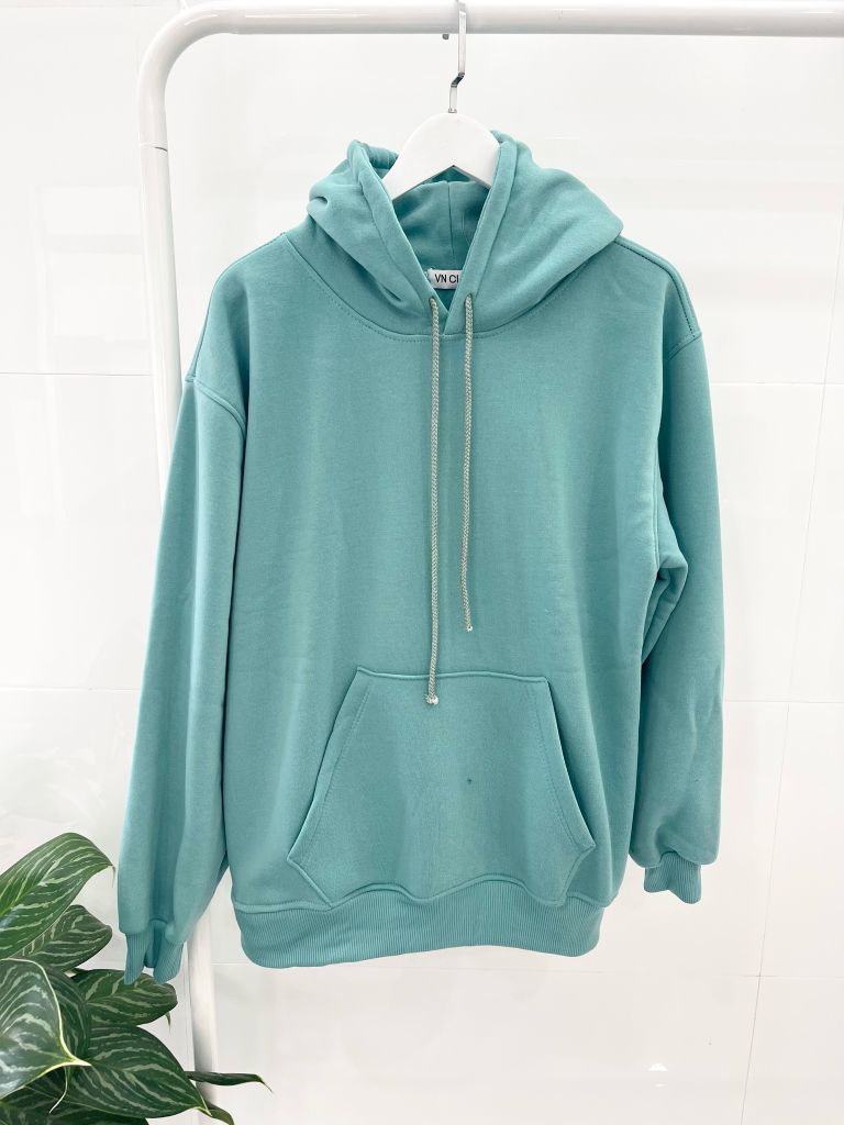 ÁO HOODIE BASIC XANH LẠ - HD022