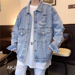 AKJ007 - JACKET JEAN WASH BẠC