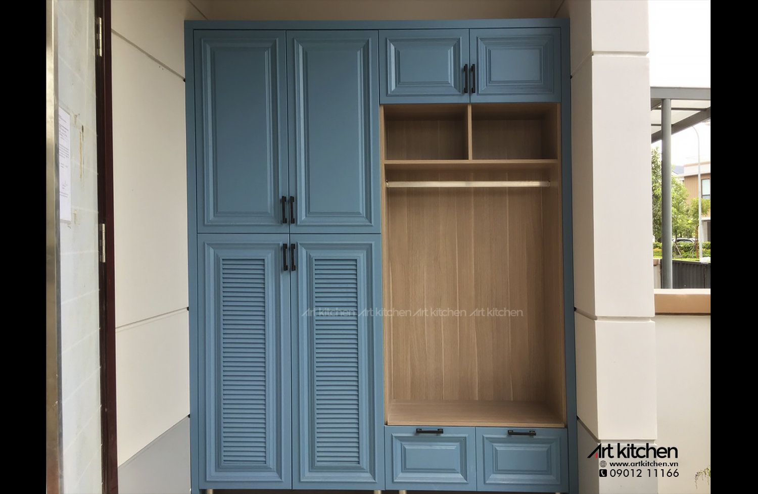 TỦ BẾP GỖ MDF SƠN PU-S19