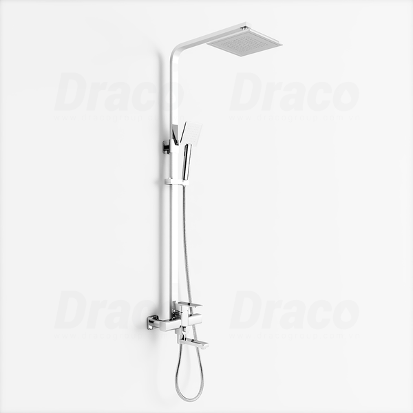 Sen Tắm Đứng Nóng Lạnh Đồng Thau Mạ Crom Draco F0116C