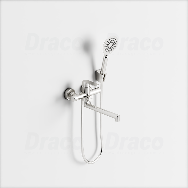 Sen Tắm Bồn Gắn Tường Nóng Lạnh Inox 304 Mờ Draco F0460I