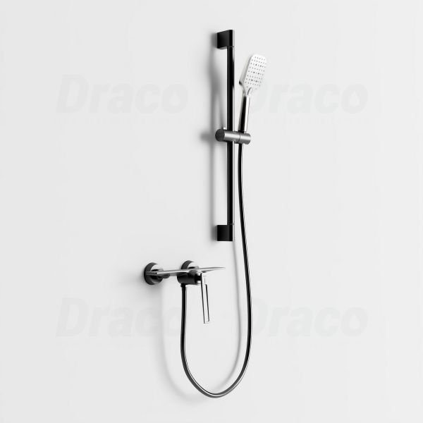 Sen Tắm Nóng Lạnh Đồng Thau Mạ Xám Draco F0501GR (Có Thanh Trượt)