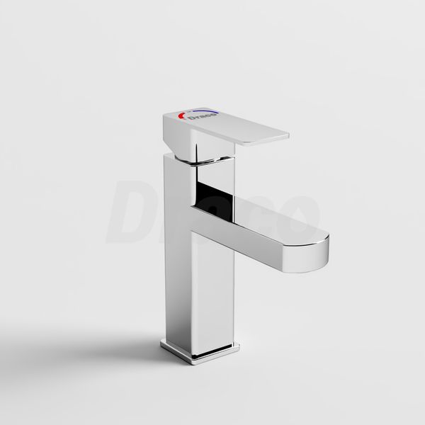Vòi Lavabo Nóng Lạnh Đồng Thau Phủ Crom Draco F2101CA (Thấp)
