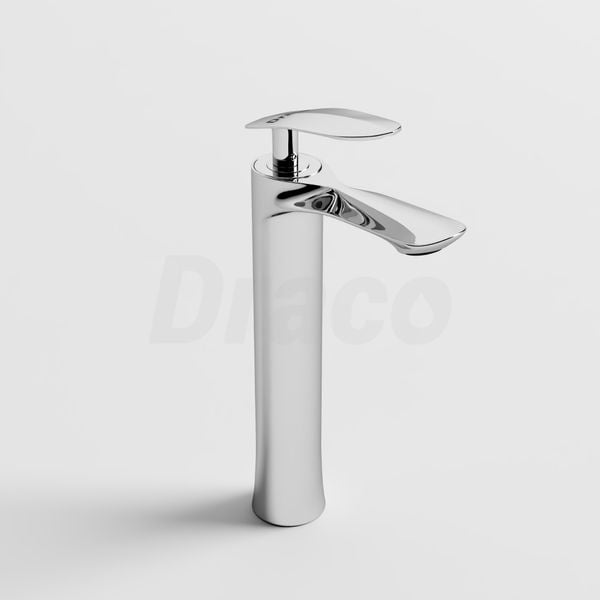 Vòi Lavabo Nóng Lạnh Đồng Thau Draco F2130CB (Cao) - Màu Crom