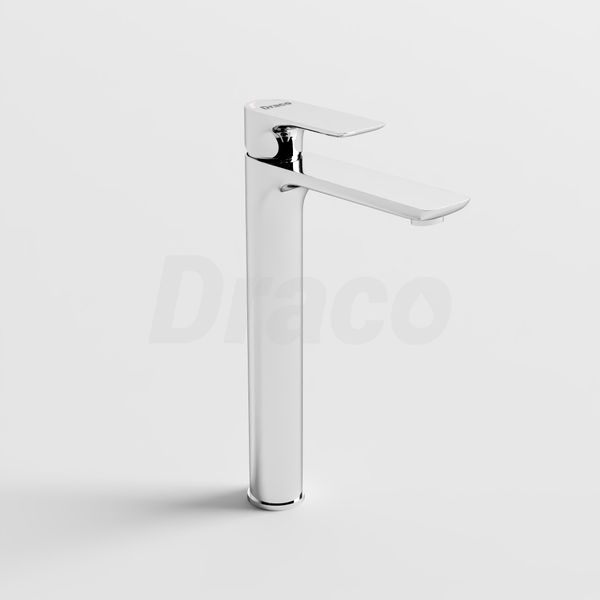 Vòi Lavabo Nóng Lạnh Đồng Thau Draco F2140CB (Cao) - Màu Crom