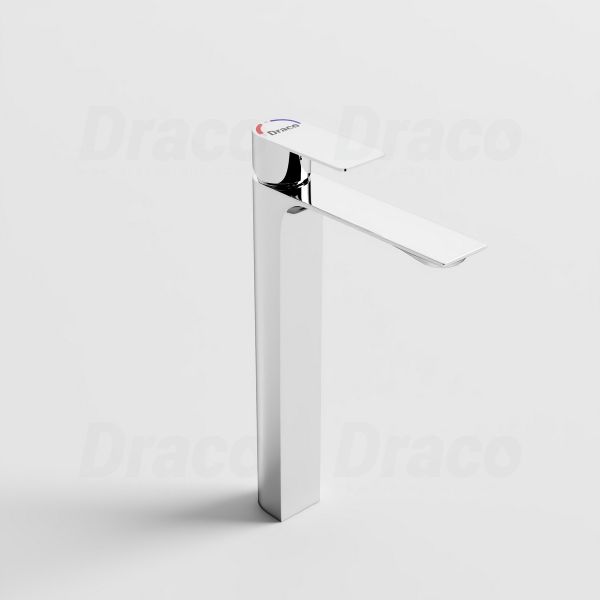 Vòi Lavabo Nóng Lạnh Đồng Thau Mạ Crom Draco F2143CB (Cao)