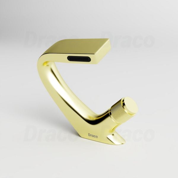Vòi Lavabo Nóng Lạnh Đồng Thau Draco F2174G Màu Vàng Mờ