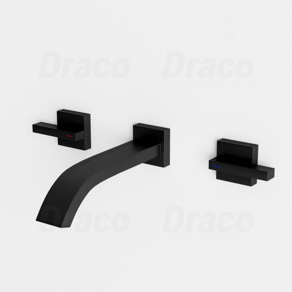 Vòi Lavabo Âm Tường Nóng Lạnh Độc Lập Draco F2408