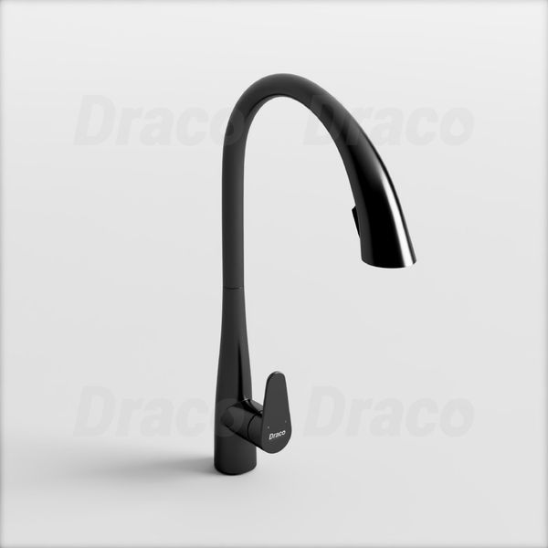 Vòi Rửa Chén Nóng Lạnh Dạng Rút Draco F3153IGR Inox 304 Phủ Sơn Tĩnh Điện Xám