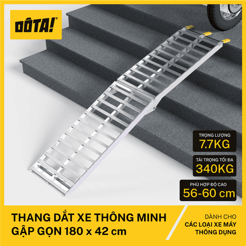 Thang Dắt Xe Thông Minh Gập Gọn 180x42CM