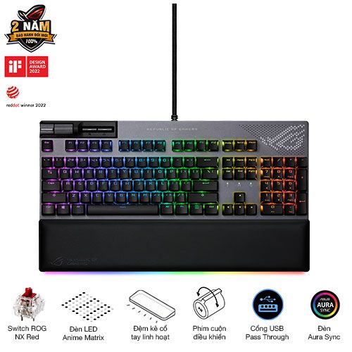 Bàn phím Asus ROG Strix Flare II Animate NX Red Switch