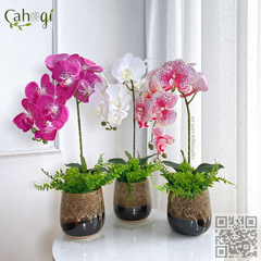 KHUNG TRANH SEN ĐÁ GIẢ CẮM SẴN CỠ 20X20 CM