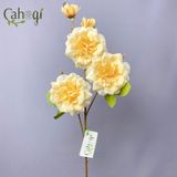 Hoa Giả - Cành Hồng Misaki 3 Bông 2 Nụ 90 Cm