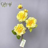 Hoa Giả - Cành Hồng Misaki 3 Bông 2 Nụ 90 Cm