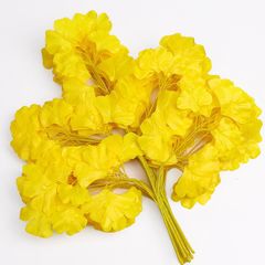 Phụ Kiện Cắm Hoa- Cành Lá Cọ Màu Vàng Kim 28x12 Cm