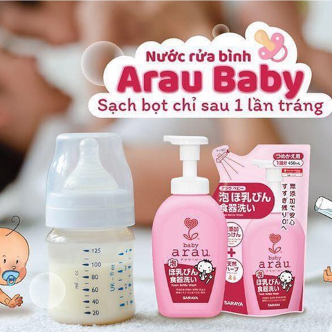 Nước Rửa Bình Sữa Arau Baby Nhật Bản