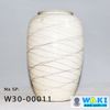 Bình hoa gốm mộc trắng, 21*40cm, W30-00011