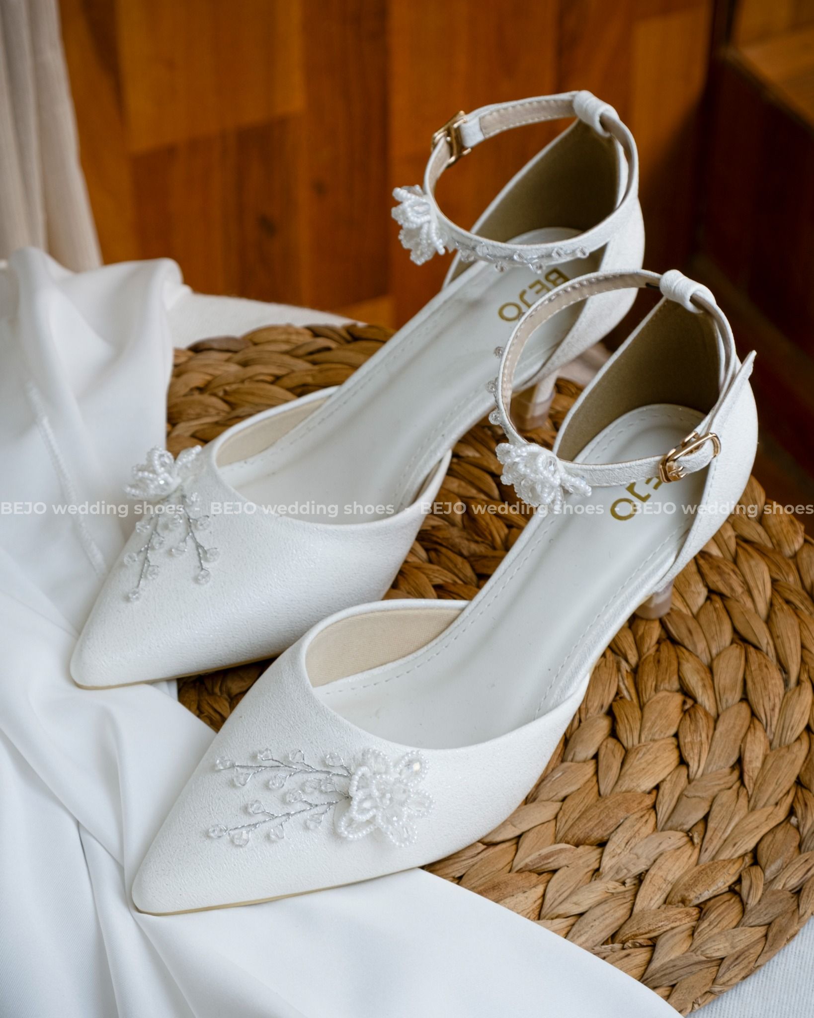 Giày cưới cao cấp BEJO WEDDING SHOSE- H78.GN.5P.05 hoa cườm