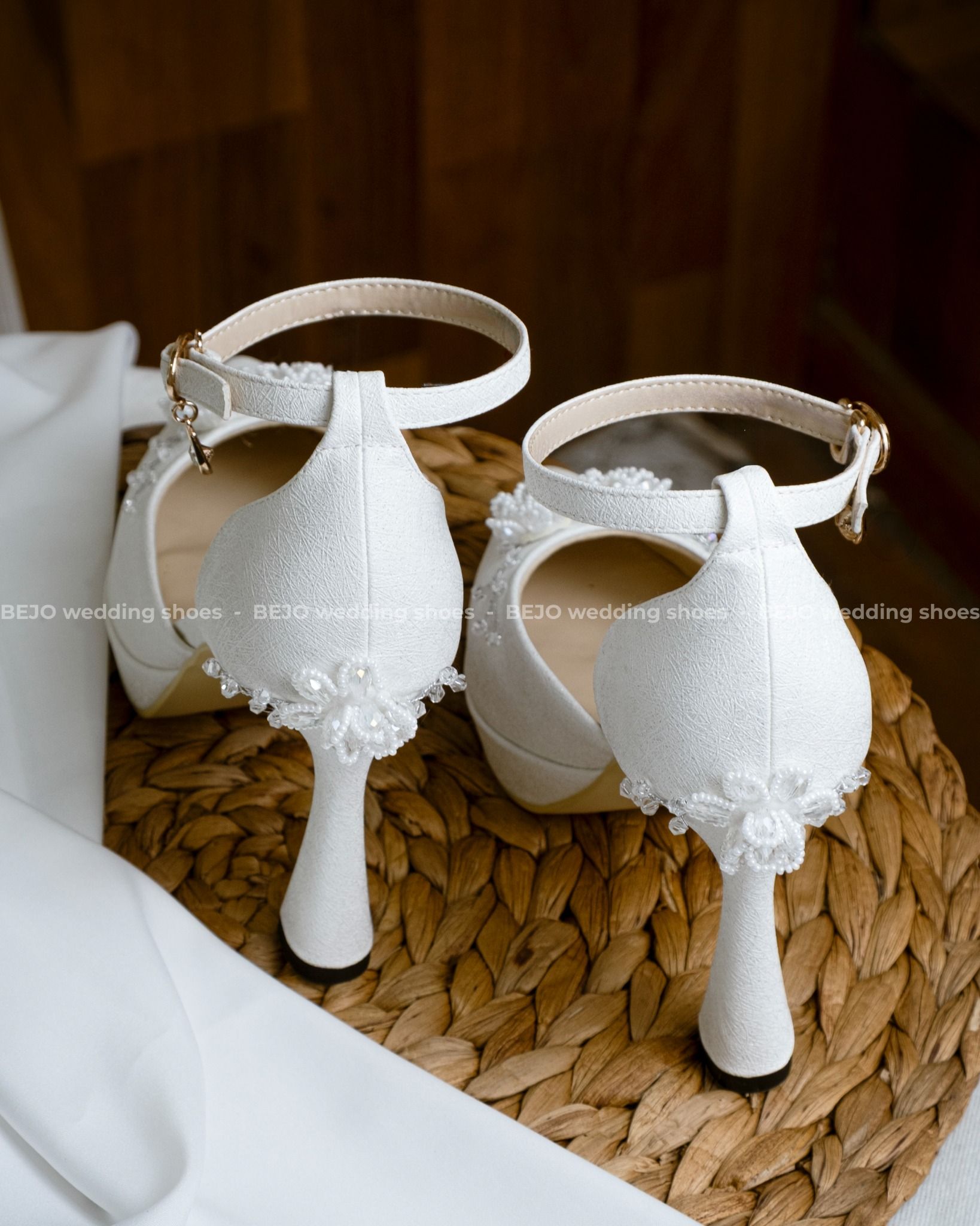 Giày cưới cao cấp BEJO WEDDING SHOSE- H78.dup.05 hoa cườm