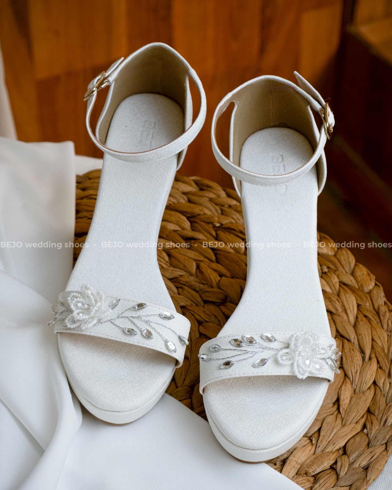 Giày cưới cao cấp BEJO WEDDING SHOSE- W07.03 Hoa cườm
