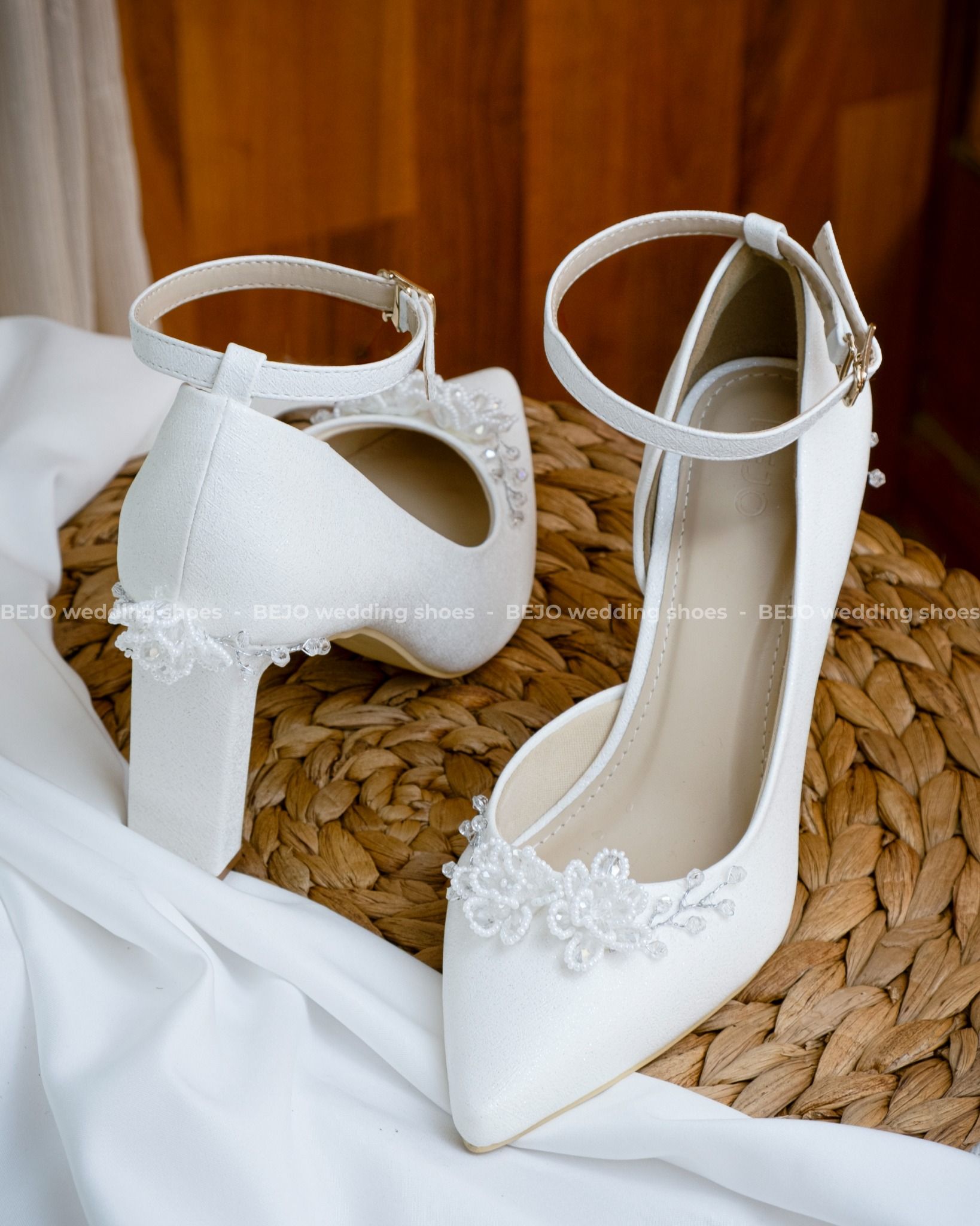 Giày cưới cao cấp BEJO WEDDING SHOSE- H88.G.8P.05 hoa cườm