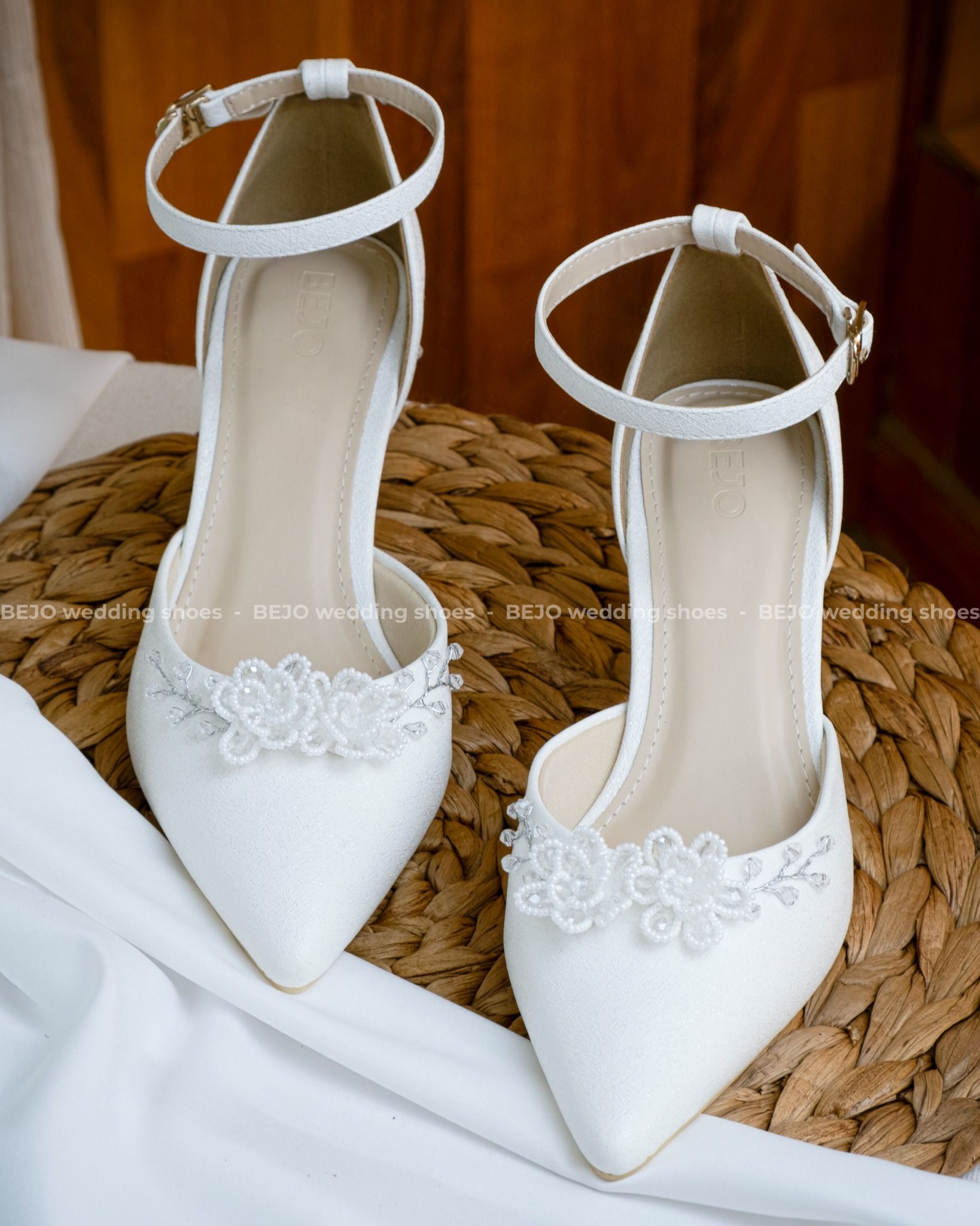 Giày cưới cao cấp BEJO WEDDING SHOSE- H88.G.5P.03 hoa cườm