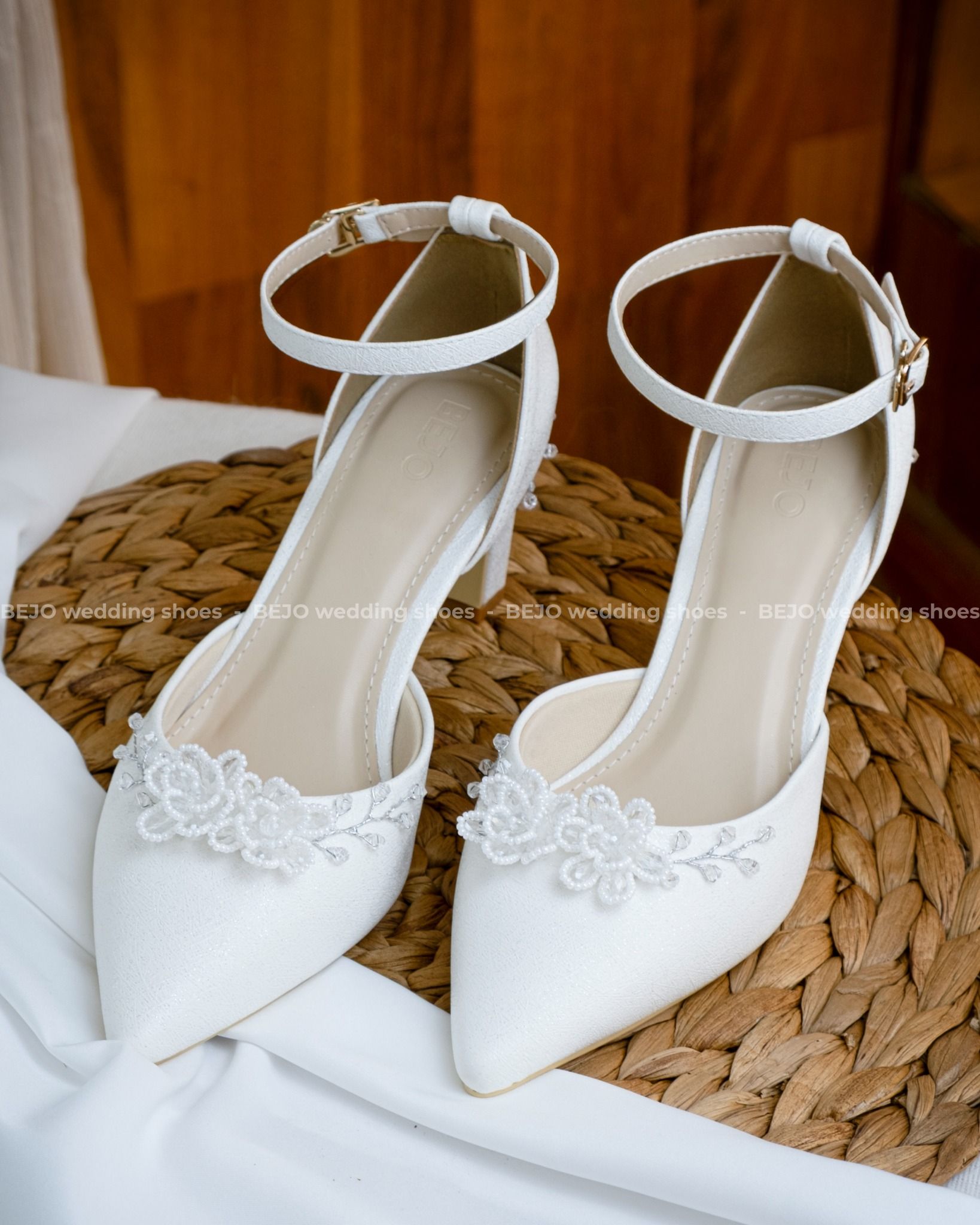 Giày cưới cao cấp BEJO WEDDING SHOSE- H88.G.5P.03 hoa cườm