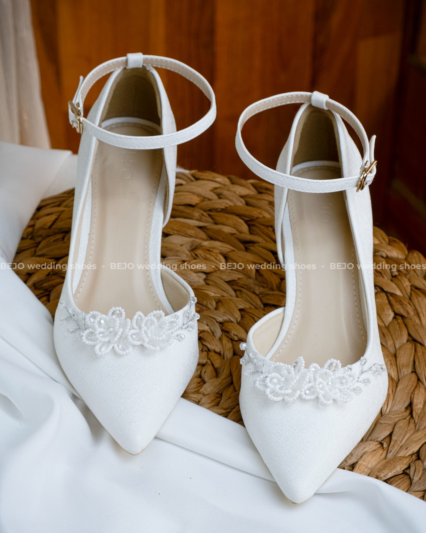 Giày cưới cao cấp BEJO WEDDING SHOSE- H88.G.5P.03 Hoa cườm