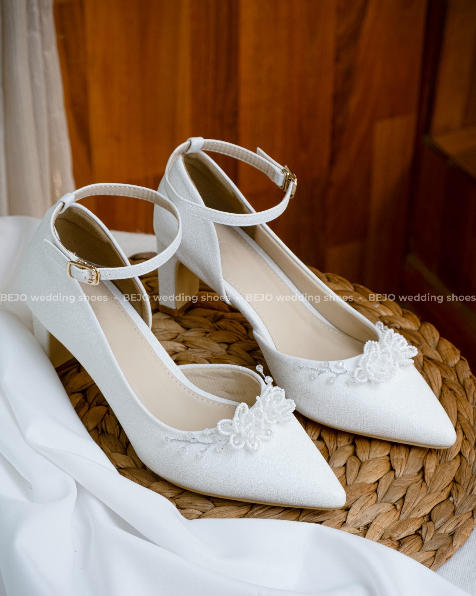 Giày cưới cao cấp BEJO WEDDING SHOSE- H88.G.5P.03 Hoa cườm