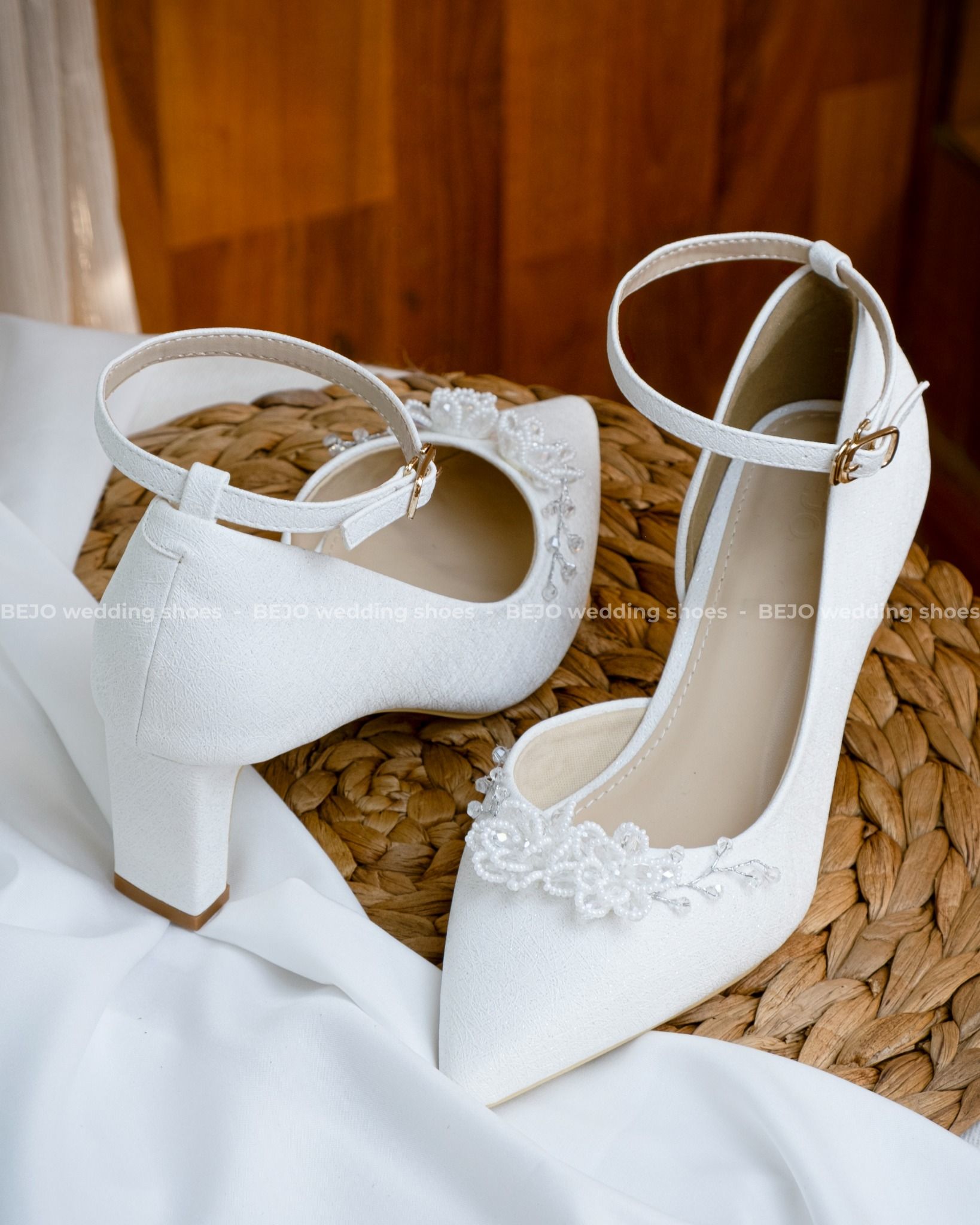 Giày cưới cao cấp BEJO WEDDING SHOSE- H88.G.5P.03 Hoa cườm
