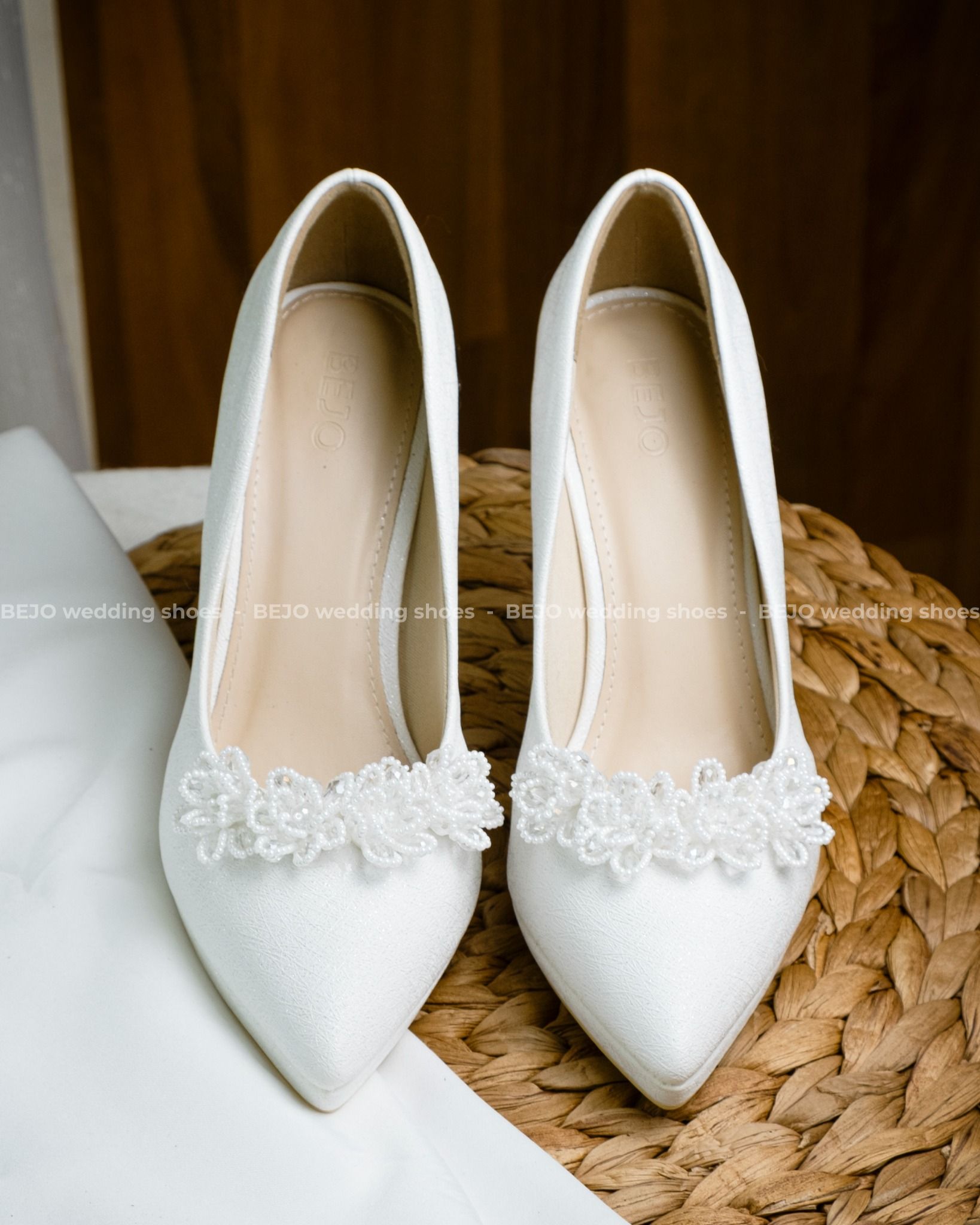 Giày cưới cao cấp BEJO WEDDING SHOSE- H94.03 hoa cườm