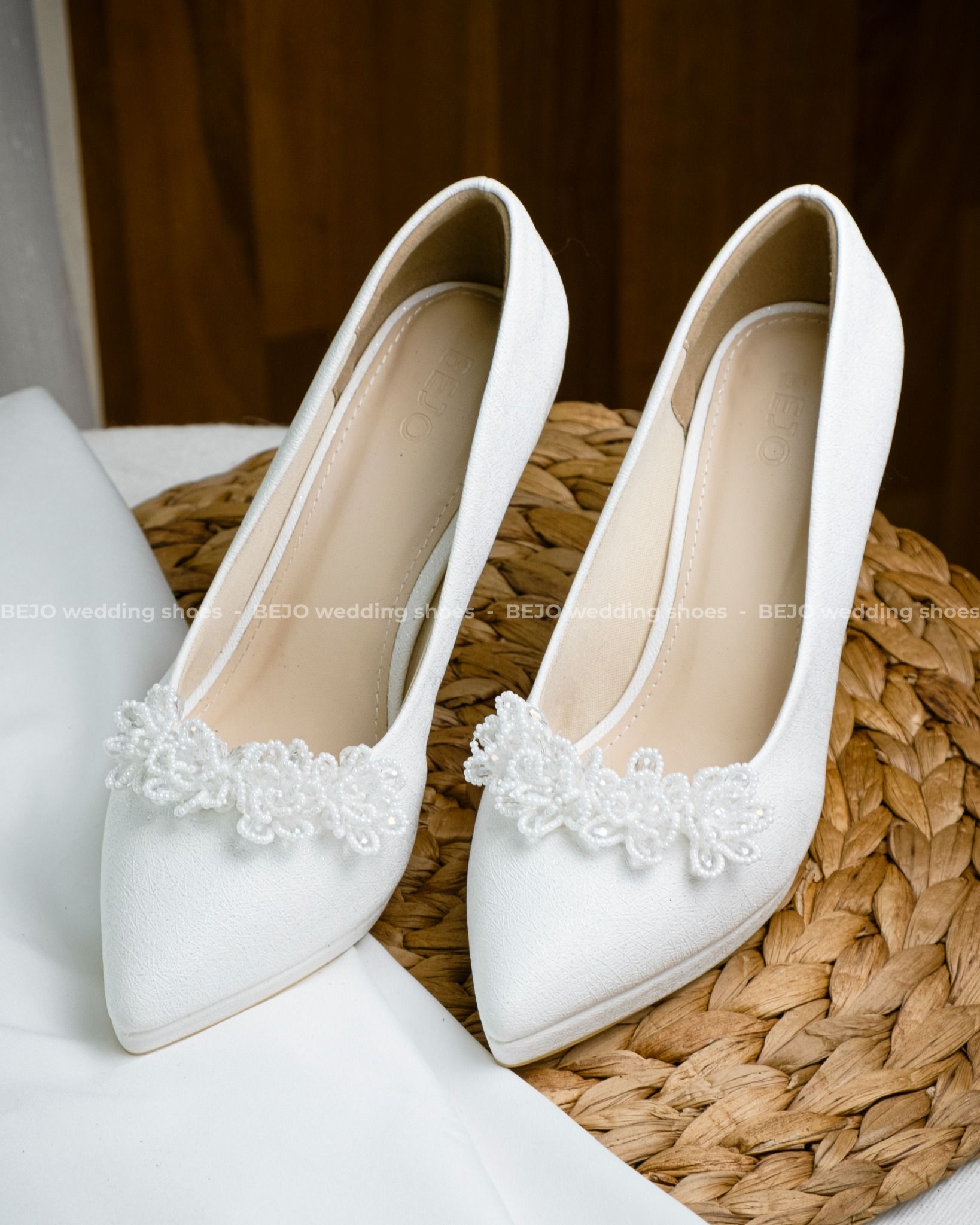 Giày cưới cao cấp BEJO WEDDING SHOSE- H94.03 hoa cườm