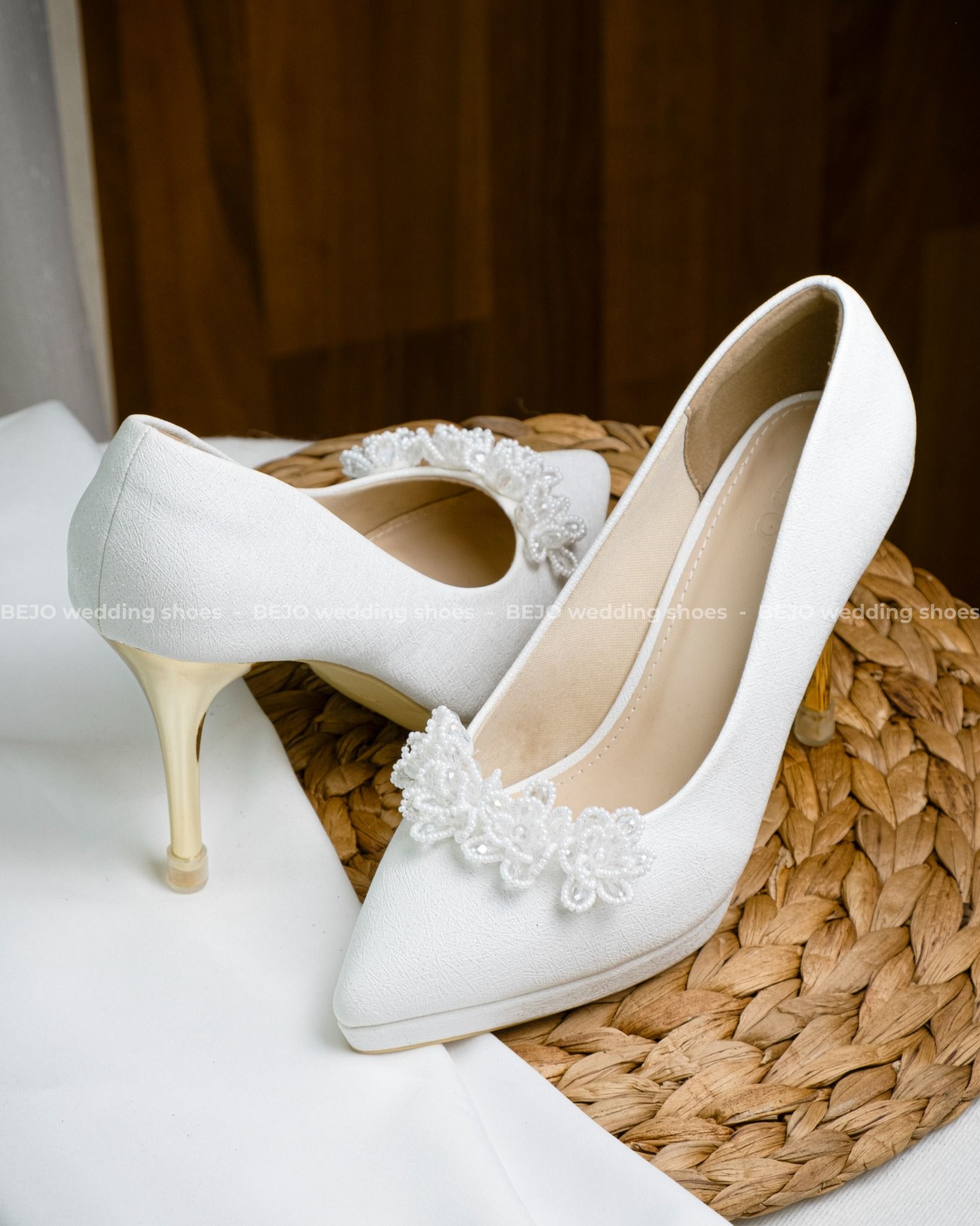 Giày cưới cao cấp BEJO WEDDING SHOSE- H94.03 hoa cườm