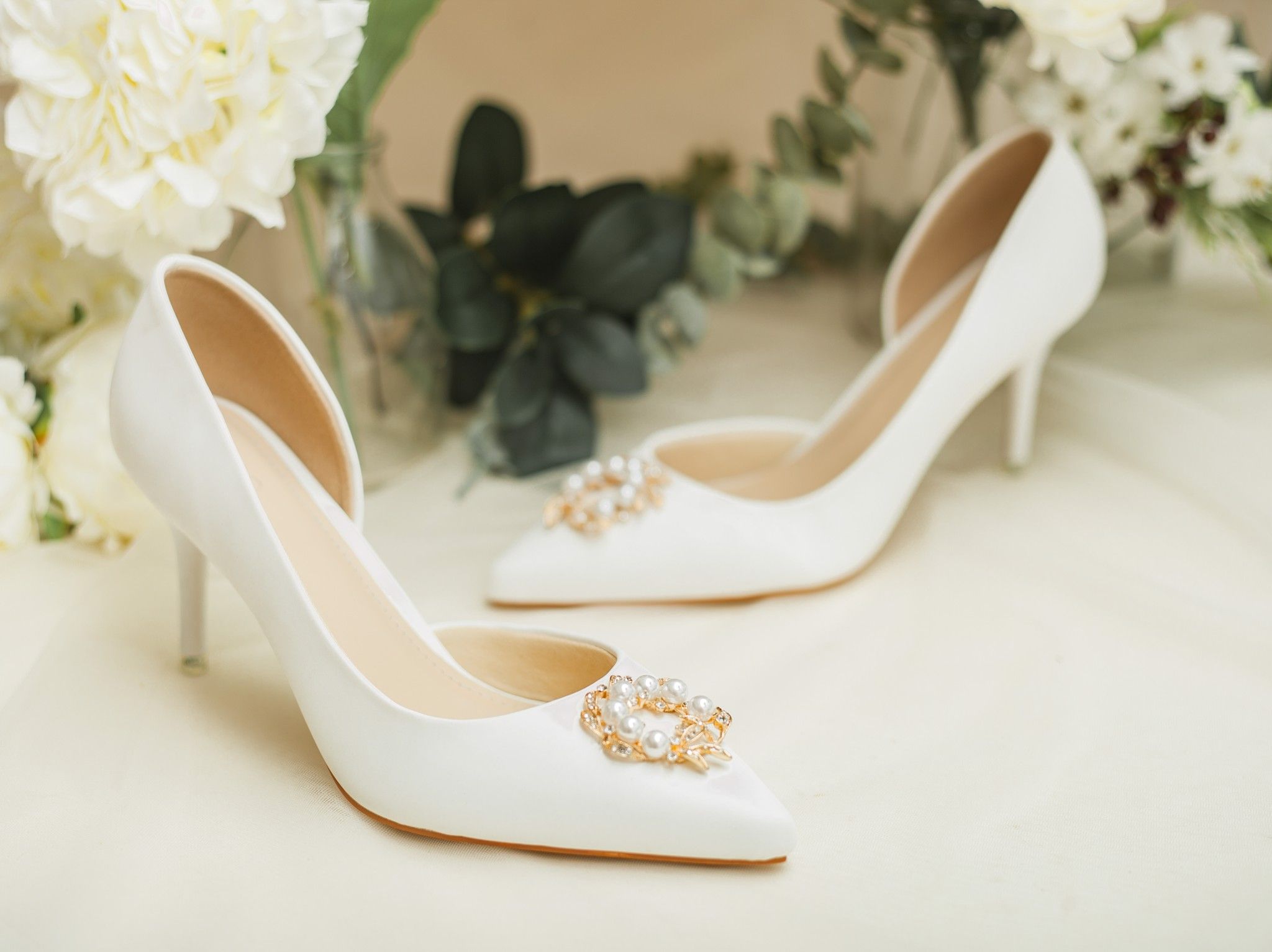 Giày Cưới Cao Gót h51.03 Vòng Nguyệt Quế