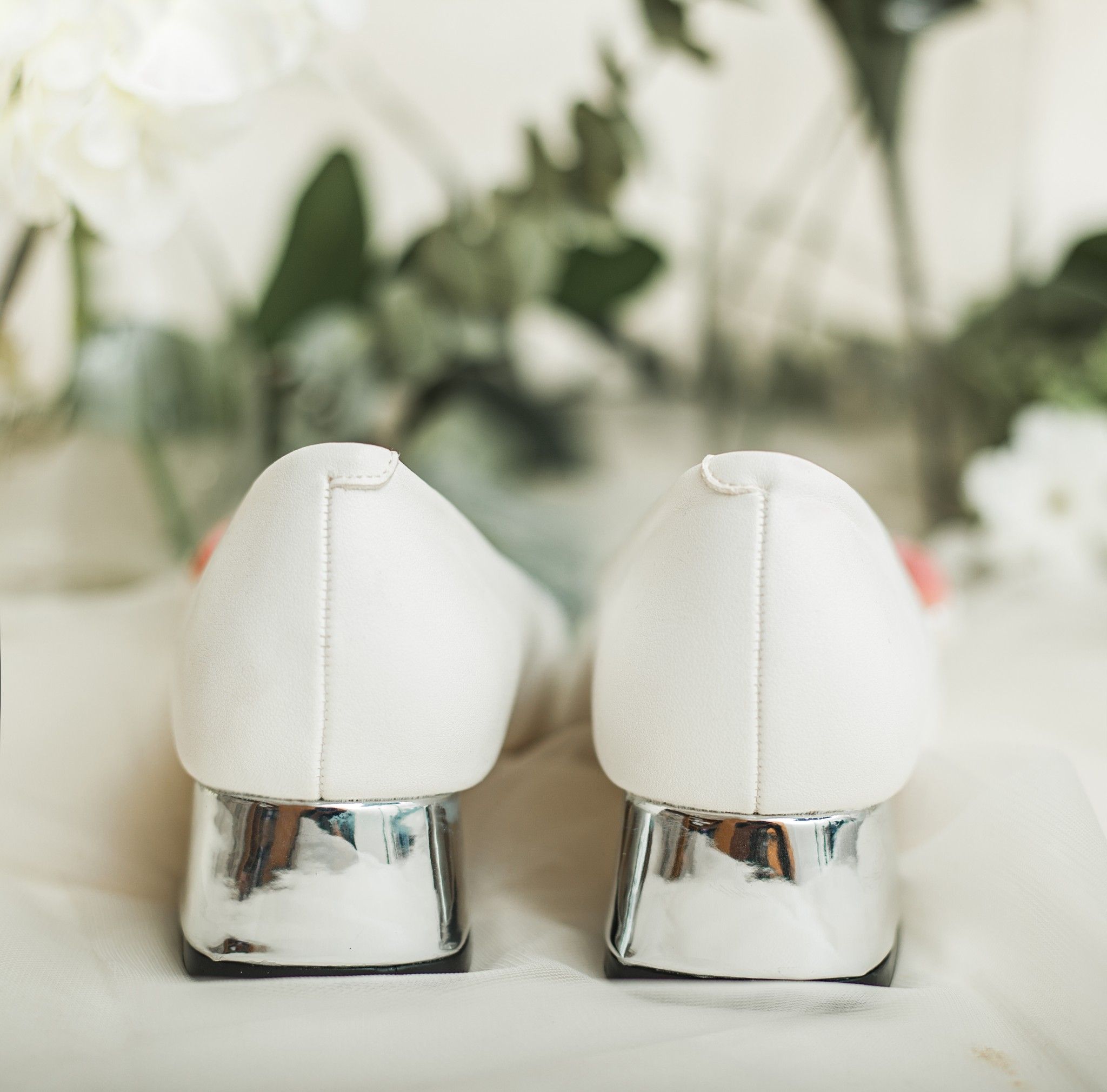 Giày Cưới Cao Gót H91.03 3 Hoa + Baby