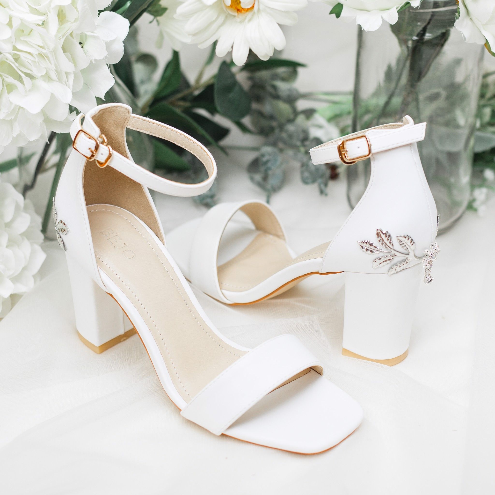 Giày Cưới Sandals S46.07 Giọt Nước Lá Bạc