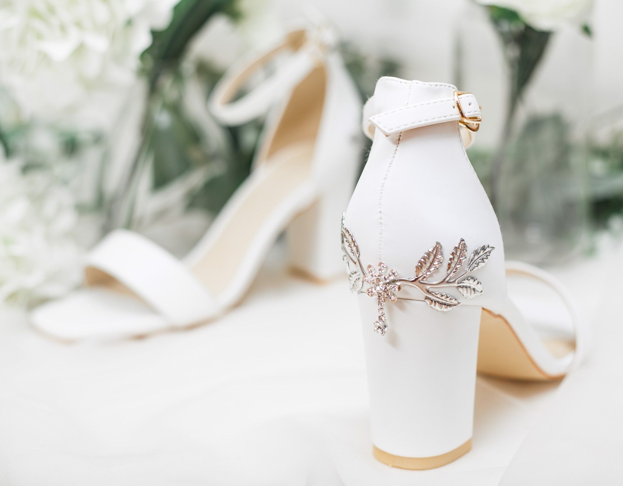 Giày Cưới Sandals S46.07 Giọt Nước Lá Bạc
