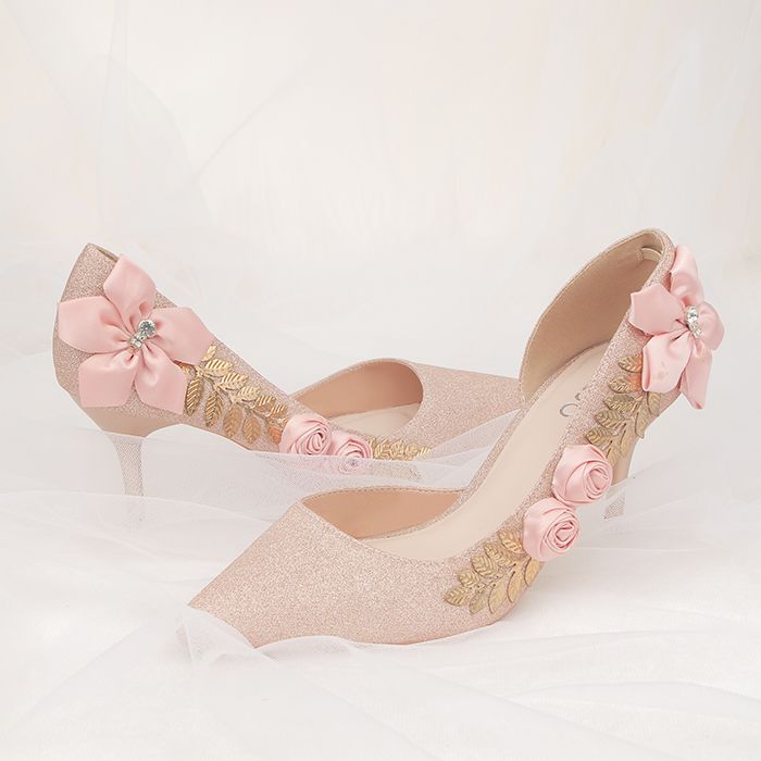GIÀY CƯỚI CAO GÓT.DH51 ROSE GOLD.05