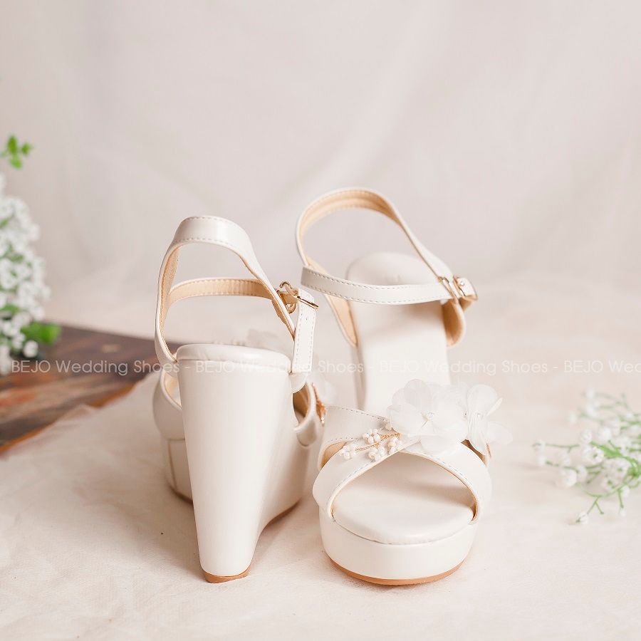 Giày cưới - Giày cô dâu cao cấp BEJO W06.03.TRANG.HOAVOANLUA