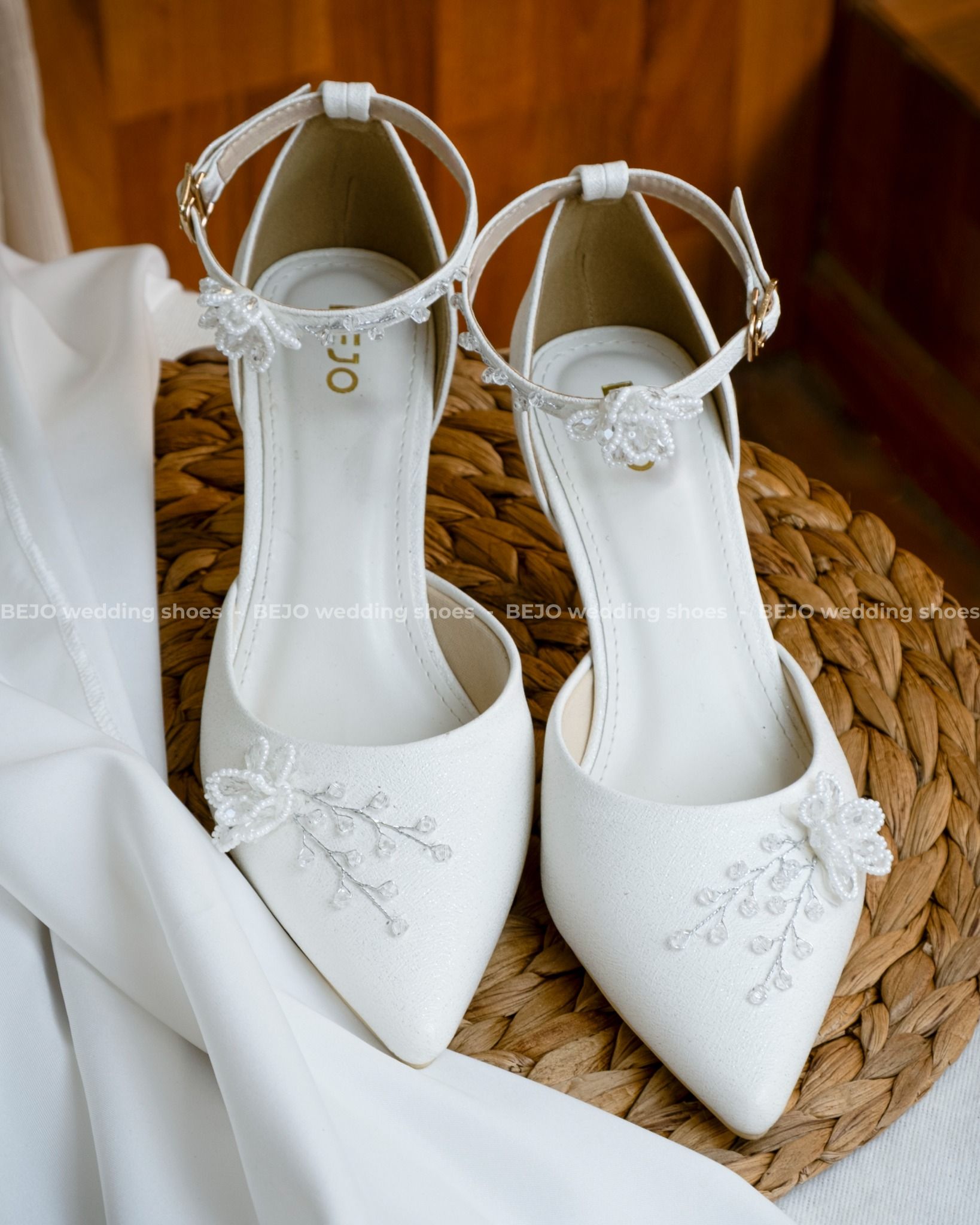 Giày cưới cao cấp BEJO WEDDING SHOSE- H78.GN.5P.05 hoa cườm
