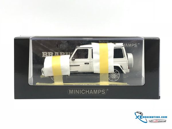 Xe Mô Hình Mercedes-Benz G 65 2017 Brabus 900  Limited 250 pcs 1:43 Minichamps ( Trắng )