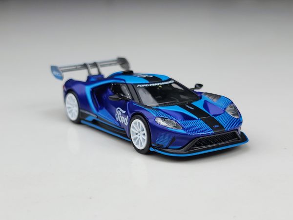 Xe Mô Hình Frod GT Mk II Ford Performance LHD 1:64 MiNiGT ( Xanh )