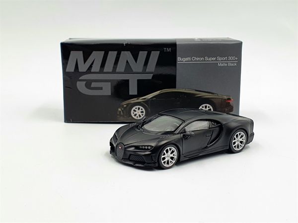 Xe Mô Hình Bugatti Chiron Super Sport 300+ Matte Black LHD 1:64 MiniGT( Đen )