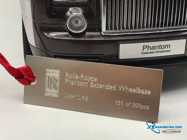 Xe Mô Hình Rolls-Royce Phantom EWB 1:18 Kyosho ( Đen đỏ / Bạc )