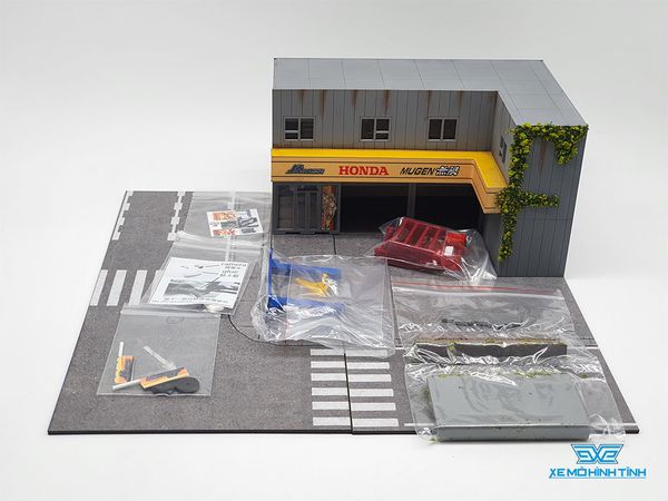 Mô Hình Nhà Mugen Power Garage Diorama With Accessories 1:64 Magic City