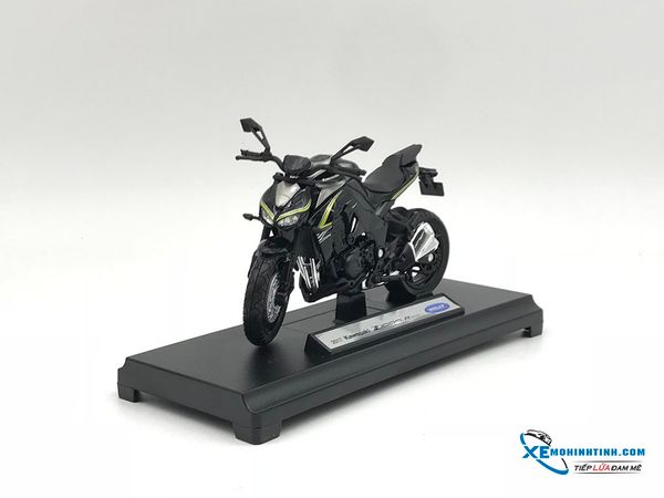 Xe Mô Hình Kawasaki Z1000 1:18 Welly ( Đen )