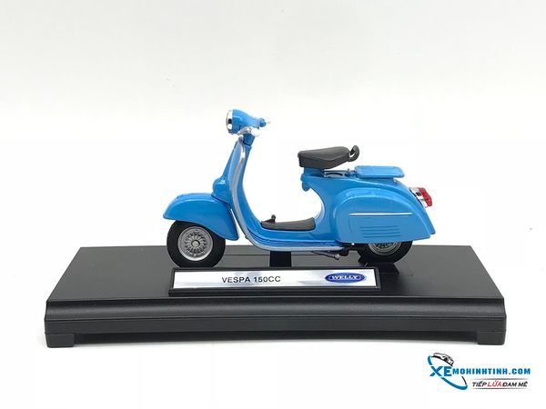 Xe Mô Hình VESPA 1970 150CC 1:18 Welly ( Xanh Dương )