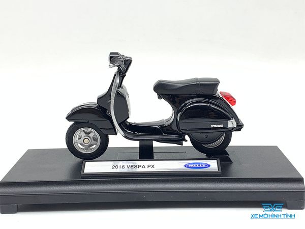 Xe Mô Hình Vespa 2016 PX 1:18 Welly ( Đen )