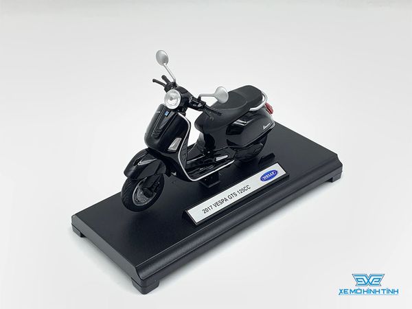 Xe Mô Hình Vespa 2017 GTS 125CC 1:18 Welly ( Đen )