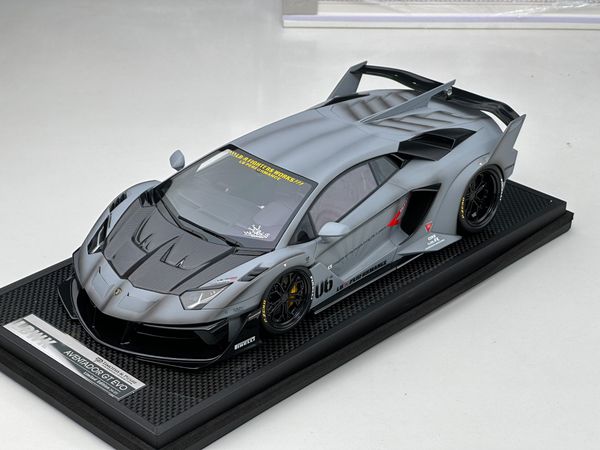 Xe Mô Hình Lamborghi Aventador 700GT Evo LBWK 1:18 Timothy & Pierre ( Fighter Grey / With Weathering effect )